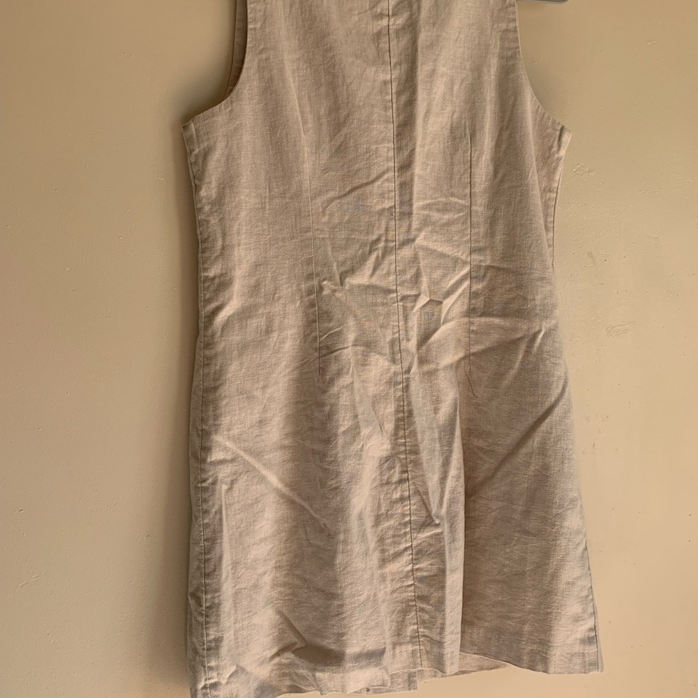NWOT Abercrombie & Fitch Linen Cotton Dress Casual Cream Beige Women Size M - Picture 5 of 5
